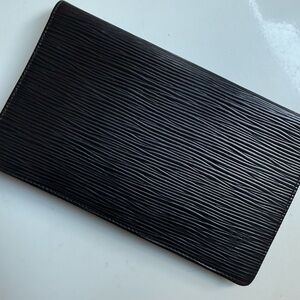Authentic Louis Vuitton "Brazza" Wallet in Black Leather | New Without Tags